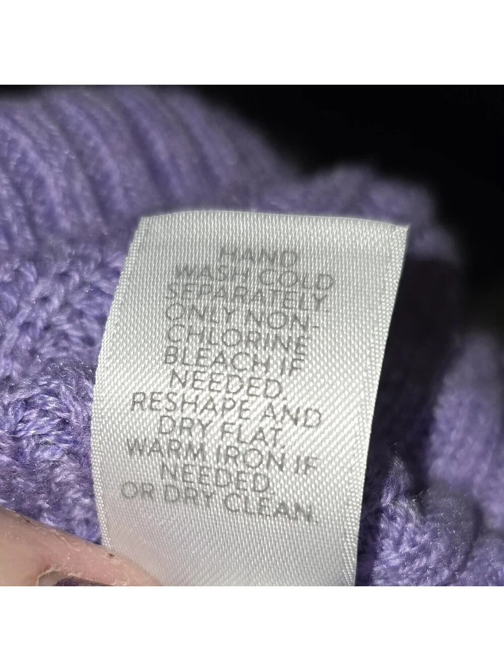 J Jill 4X Lavender Cotton Blend Cable Knit Sweater